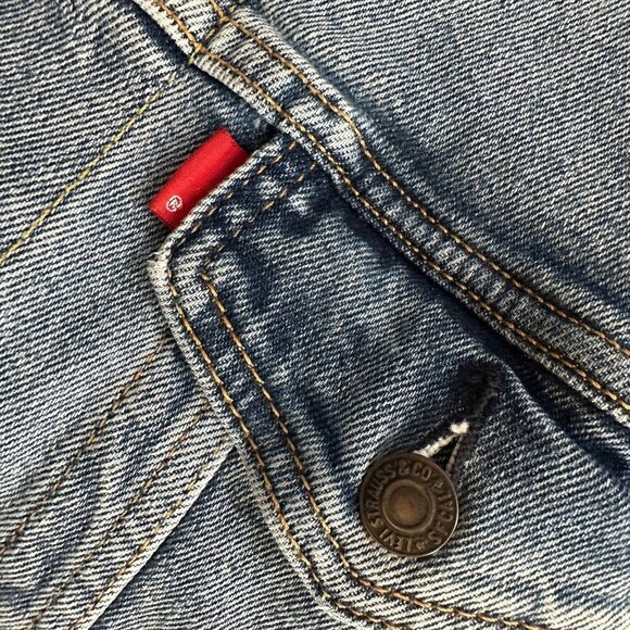Levi’s Premium Quality Denim Trucker jacket M - Picture 4 of 6